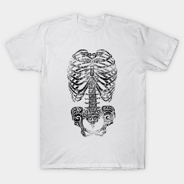 Swirly Bones T-Shirt by CarolinaMatthes